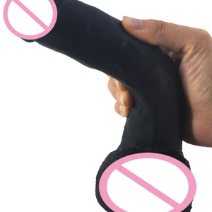 FAAK Dildo de silicona de 21.5cm (8.46 pulgadas) con forma de pene realista, doble capa de dureza, con correa de cuero genuino - Product Image 2