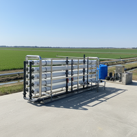 Système de traitement d'eau par osmose inverse agricole 50 TPH avec pompe PLC, récupération élevée, élimination du sel, usine d'osmose inverse pour l'irrigation des grandes exploitations