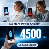 Batterie externe portable 4500 mAh grande capacité avec câble intégré et logo OEM 2026 pour iPhone – Mini Power Bank
