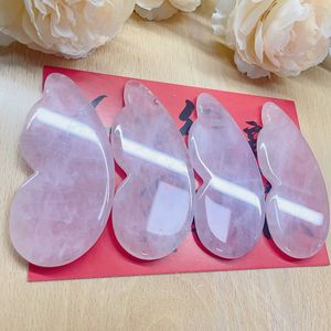 HZ, alta calidad, Cuarzo Rosa, forma de vaina, piedra, tablero Guasha personalizado, herramienta de masaje corporal, masaje Facial <span class=keywords><strong>MS</strong></span> - Product Image 5