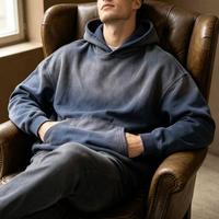 Sweat à capuche vintage hip-hop délavé à l'acide, imprimé vieilli, vierge, épais, promotionnel