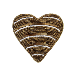 Ornamento con perline fatto a mano nero e oro con perline con finitura opaca eco-friendly moderno arredamento romantico per le vacanze all'ingrosso - Product Image 1