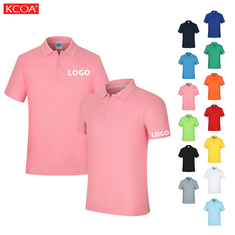 In Magazzino Estate di Base Quick Dry Cotone Poliestere Camicia di Polo Kaos Polo