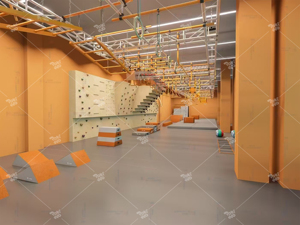 Pokiddo 2025 Carrera <span class=keywords><strong>de</strong></span> obstáculos Ninja <span class=keywords><strong>de</strong></span> interior personalizable para niños Energy Gym Parkour con practicidad y nueva tendencia - Product Image 3