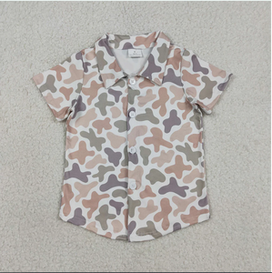T-shirts d'été pour bébés garçons, imprimé camouflage vert kaki, Summer Hunting Kids BT1564 - Product Image 5