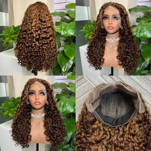 SDD Water <b>Wave</b> 13*4 Wig Super Double Drawn Vietnam 100% Human Hair Luxury Wig - Product Image 4