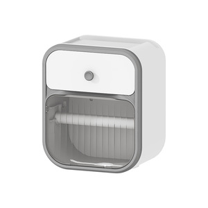Caja de papel higiénico <span class=keywords><strong>sin</strong></span> punzonado soporte de papel higiénico caja de almacenamiento de inodoro doméstico soporte de rollo de papel montado en la pared cajón de papel - Product Image 1