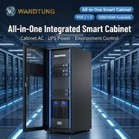 Armoire intelligente de 19 pouces, système de refroidissement 42U, centre de données modulaire tout-en-un, armoire de serveur intelligente climatisée, armoire réseau