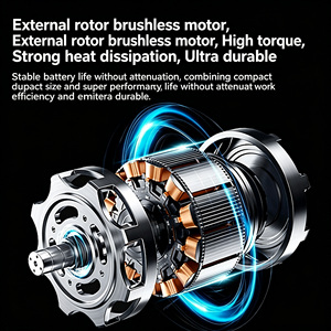 เครื่องเจียรมุมไร้สาย 20V 800W แบบไม่มีแปรงถ่าน สำหรับงานอุตสาหกรรม ตัดและเจียร - Product Image 4