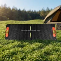 Chargeur solaire pliable 100W ETFE monocristallin, étanche et durable pour le camping et les activités de plein air avec connecteur USB DC Type C