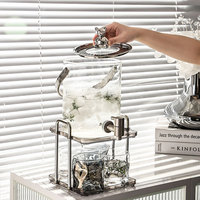 Pot nordique en verre épaissi de grande capacité, Pot d'eau froide domestique, seau de boisson de thé de Fruit de fête privée