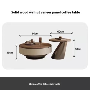 Ánh Sáng Sang Trọng Đơn Giản Hiện Đại Bàn Cà Phê Đặt Óc Chó Gỗ Phong Cách Cổ Đại Cho Đồ Nội Thất Nhà Cho Internet Người Nổi Tiếng Nhỏ Cuộc Sống - Product Image 6