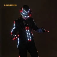 Costumes LED Lumineux pour Robot Dansant, Tenue de Scène Scintillante, Accessoires de Spectacle du Nouvel An, Nouveautés de Fête, Ensemble Emballé