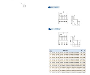 3.96mm Pitch VH Crimping Type Strip Vertical Type <b>Socket</b> Pcb Wire to Board JST Vh-3.96-6a5 Vh-6a5 2-14Pin Connector - Product Image 3