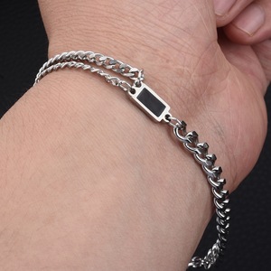 2026 New Simple Popular Design Double Layered <b>Chain</b> Bracelet <b>Titanium</b> Steel Women's Bracelets Wholesale Jewelry For Gift - Product Image 2
