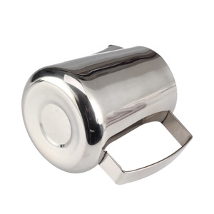 Pichet à mousse de lait en acier inoxydable de 350 ml/600 ml, polissage miroir, coulée de précision - Product Image 6