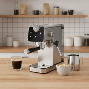 <span class=keywords><strong>Cafetera</strong></span> Espresso de Acero Inoxidable de 1350 W con Pre-Infusión, Tanque de Agua Extraíble de 1.1 L para Uso Doméstico - Product Image 5