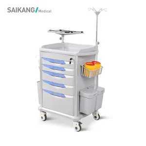 Carro de plástico para tratamiento de enfermería, instrumento ABS para Hospital, SK-ET75077A
