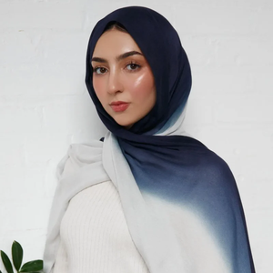 Premium Ombre Hijab Modal Shawl Impreso Floral Patrón Transpirable Airflow Bufanda para todas las estaciones - Product Image 5