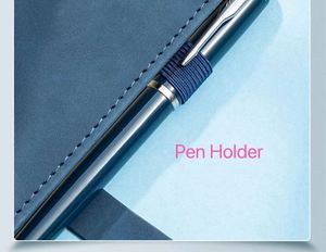 Agenda Premium Personalizada con Cubierta de Cuero Azul, Caja de Regalo, Cuaderno Magnético con Recambio y Set de Memoria USB - Product Image 6