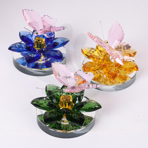 Crystal Glass Butterfly Ornament Luxury Car Dashboard Decor <b>Gift</b> For Wedding Birthday - Product Image 2