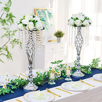 Support Polyvalent en Métal pour Composition Florale 40/45/49/52/55/70cm de Hauteur Élégant Centre de Table de Mariage Vase à Fleurs pour Événement