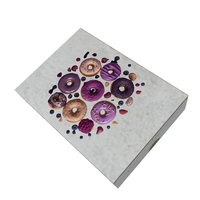 Boîte à tiroir coulissant en papier couché avec pelliculage mat pour emballage alimentaire (snacks, donuts, sushis, nouilles), mariages. Échantillon gratuit disponible.