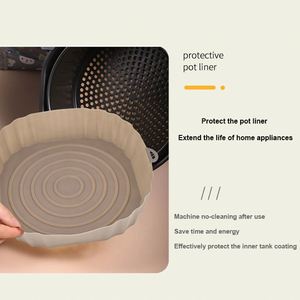   Venta al por mayor: 2 unidades de moldes de silicona reutilizables y gruesos para freidoras de aire, bandejas y cestas de silicona para freidoras de aire. - Product Image 4