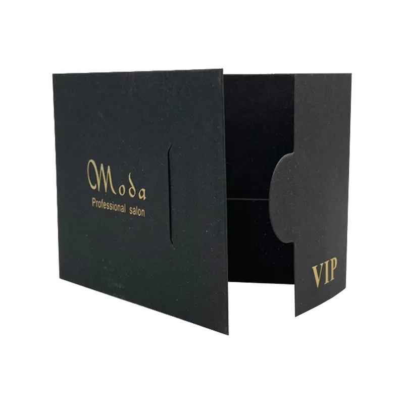 Custom High Quality Black Matte Gold Stamping Small Large Vip Paper Card Printing Thank You Card