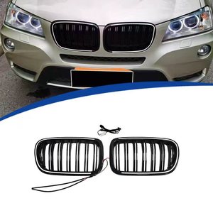 Compatible con los modelos BMW X3 F25 <span class=keywords><strong>de</strong></span> doble línea <span class=keywords><strong>de</strong></span> 2011-2013. Parrilla Negra Iluminada con LED, Hecha <span class=keywords><strong>de</strong></span> Material <span class=keywords><strong>de</strong></span> PC - Product Image 1