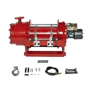 Small Red Yellow Black 5-Ton Tractor 4ton 10ton Hydraulic Winch With Wireline For Recovery Vehicle/tow Truck