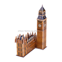 Kit de bricolage 3D : Puzzles Big Ben, Tour Elizabeth, célèbres bâtiments architecturaux, Tour de l'Horloge – Modèle 3D, jouet, cadeau