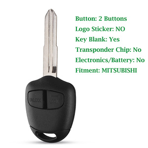 Coque de clé de voiture télécommande 2 boutons avec lame droite pour Mitsubishi Triton Evo Galant L200 Outlander Lancer Colt <span class=keywords><strong>Shogun</strong></span> - Product Image 2