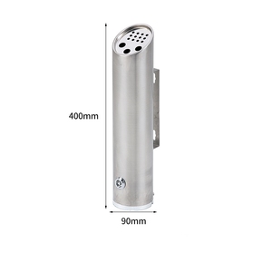 Portacenere esterno chiuso a chiave a muro <span class=keywords><strong>in</strong></span> metallo posacenere bidone per sigarette nelle aree comuni fumatori - Product Image 2