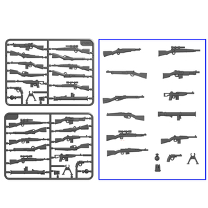 Set de Bloques de Construcción para Niños, Mini Paquete de Pistolas, Modelo de Soldado de la Segunda Guerra Mundial, Juguetes de Bloques de Plástico, Accesorios de Batalla - Product Image 3