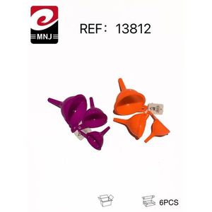 Set di 6 Imbuti in Plastica Viola e Arancione Senza BPA, Utensili da Cucina - Product Image 2