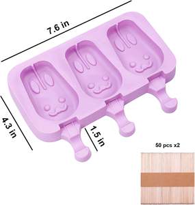 Molde de silicona superventas para paletas heladas, molde grande para paletas caseras, molde de silicona de grado alimenticio sin BPA - Product Image 5