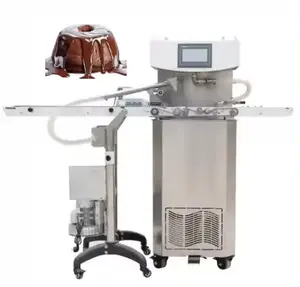 Chocolate Enrobing Machine with Chocolate Melting and Moulding Functions for Snack Energy Bars and Jelly Candy Chocolate Coating
