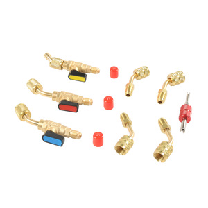 Kit de vanne de réfrigérant RV 1/4 à 5/16 SAE en laiton pour système de climatisation de caravane - Product Image 4