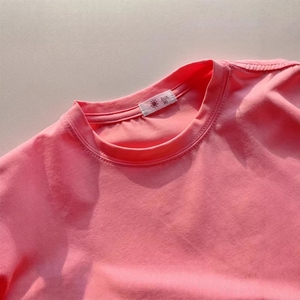 T-shirt à manches courtes pour garçons, nouvelle collection été 2026, haut fin, tendance et polyvalent pour bébés filles, couleur unie, manches courtes - Product Image 2