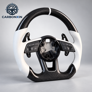 Volant de voiture en fibre de carbone forgée pour Audi A3 A4 A5 A6 B7 B8 B9 C7 A7 Q3 C8 Q5L R8 S3 S4 S5 S8 SQ TT RS s Line - Product Image 2