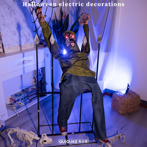 Décoration d'Halloween Animée Horreur 2026 avec Sons d'Appel, Animatroniques : Fantôme, Clown, <span class=keywords><strong>Loup</strong></span>-<span class=keywords><strong>garou</strong></span>, Grim Reaper, Sorcière Géante - Product Image 4