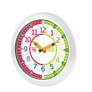 IMSH WC21502นาฬิกาแขวนผนังควอตซ์,นาฬิกาแขวนผนังอะนาล็อกสำหรับเด็กความเงียบของตกแต่งบ้านรอบนาฬิกาติดผนังแบบอะนาล็อกที่กำหนดเอง