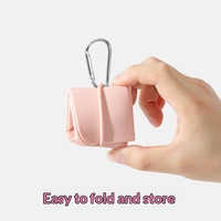 Bol de voyage pliable pour animaux de compagnie en silicone solide écologique et léger pour chats et chiens - Bol de nourriture portable pour le camping en plein air
