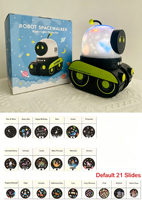 Roboter-Sternenhimmel-Projektor Nachtlicht mit Musik Rotierende Galaxie-Lampe Kinderzimmer-Deko Spielzeug Geburtstagsgeschenk für Jungen Mädchen