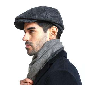 قبعة بغطاء لبلاب قماش مخصص من المخزون قبعة Newsboy للرجال - Product Image 4