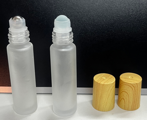 Nouveau design 2026 : Flacons à bille effet bois 5ml/10ml - Verre dépoli pour cadeaux d'aromathérapie - Product Image 3