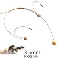 Microphone cravate professionnel mini beige pour communication filaire et sans fil (bodypack)