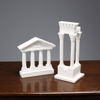 Columnas de Templo Romano Antiguo, Escultura de Resina, Modelo en Miniatura de Arquitectura Blanca, Decoración para el Hogar, Oficina, Coleccionable, Regalo, Arte