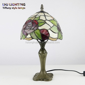 Lampe de table d'appoint LongHuiJing Indian Rose Tiffany - Product Image 4